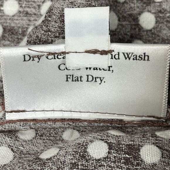 Stop Staring! Full Circle Sun Dress Women's SM Brown Polka Dot Swing Retro Vtg - Picture 5 of 14